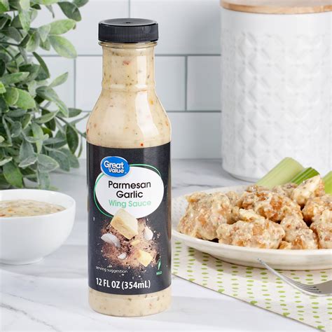 Great Value Parmesan Garlic Wing Sauce, 12 Fl Oz