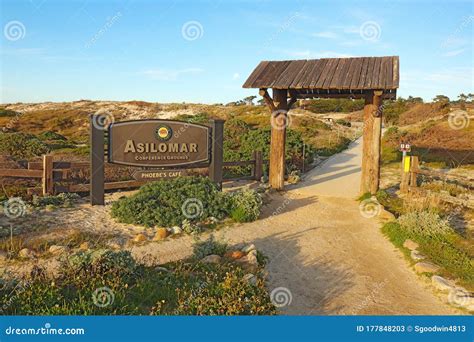 Entrance Sign To Asilomar State Park and Conference Grounds Near ...
