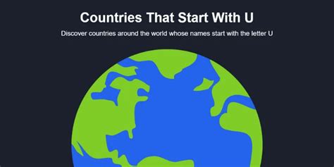 Countries That Start with U