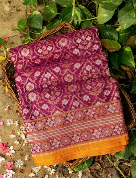 Banarasi Cotton Handloom Jamdani Ektara Saree – Khinkhwab