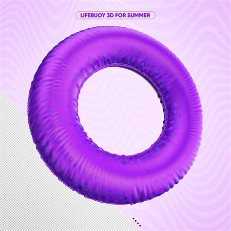 Bouée de sauvetage tournée pour violet d'été | PSD Premium