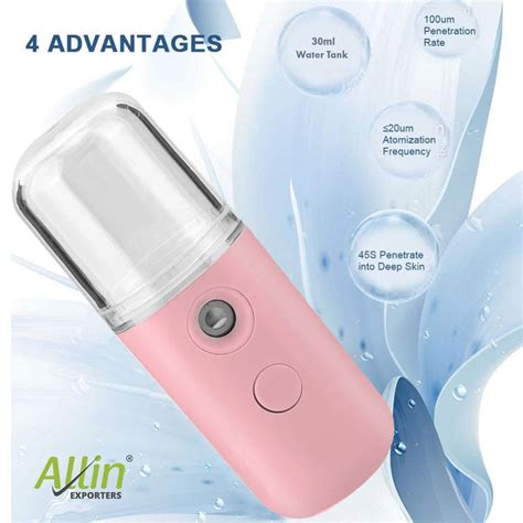 Allin Exporters JSQ-S1 Nano Mist Face Sprayer Rechargeable Portable Mi ...