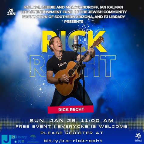 RICK RECHT in Concert at Kol Ami Synagogue, Kol Ami Synagogue, Tucson ...