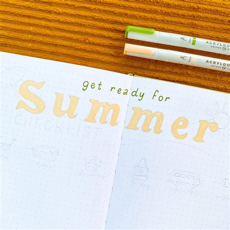 Archer and Olive Notebook Get Ready Summer Checklist Bullet Journal ...