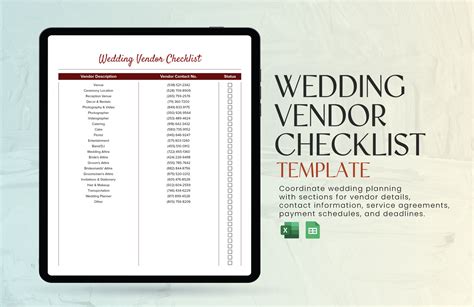Free Wedding Checklist Templates, Editable and Printable