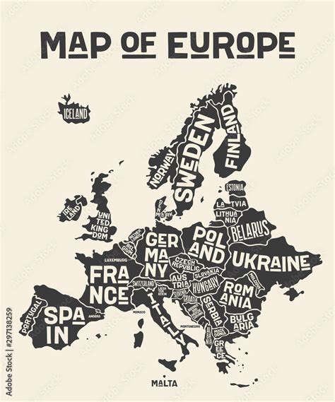 Europe Map Poster 的图像结果