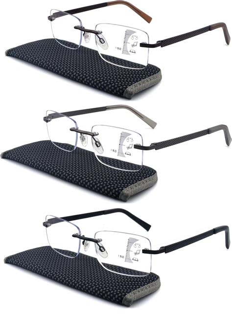 Amazon.com: FEIVSN Mens Progressive Multifocus Reading Glasses, 3 Pack ...