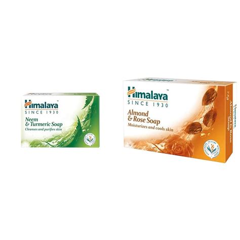 Buy Himalaya Herbals Neem And Turmeric Soap & Himalaya Almond & Rose ...