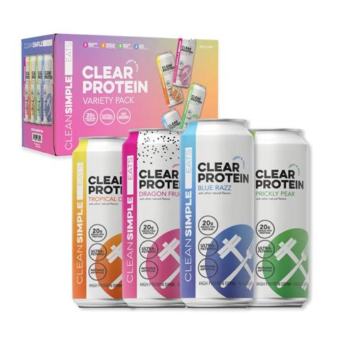 Amazon.com: Clean Simple Eats Clear Protein Water, 20G Grass Fed Whey ...