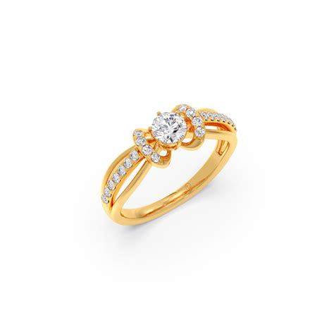 Buy Round Diamond Accented Split Shank Ring | Lucira Jewelry