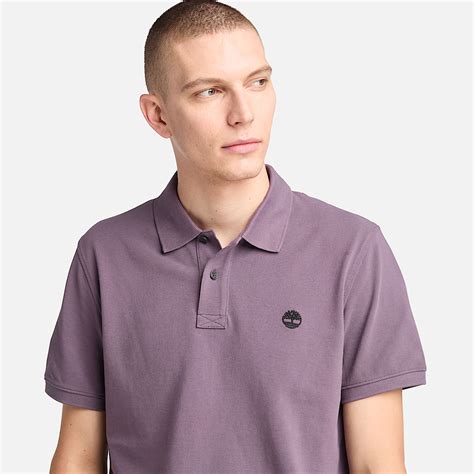 Millers River Pique Polo Shirt for Men in Purple