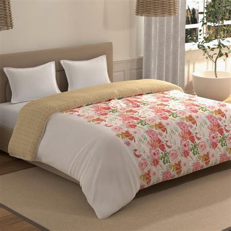 Buy PORTICO Morning Glory Cotton Floral Printed Double Comforter from ...