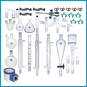 ISKO® Borosilicate Glass Advanced Organic Chemistry Lab Glassware Kit ...
