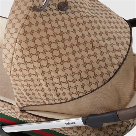 Gucci Bassinet-Stroller combo in beige and ebony GG canvas | GUCCI® US