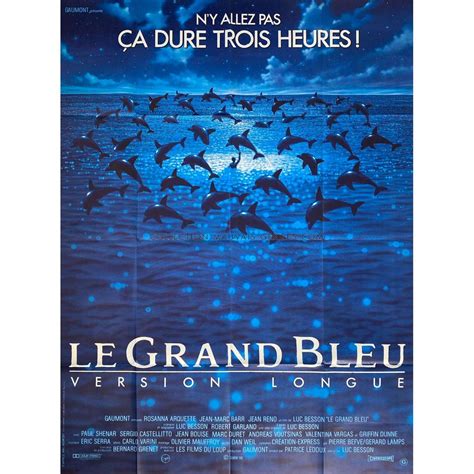 Affiche de cinéma LE GRAND BLEU VERSION LONGUE - (120x160 cm. - 1998 ...