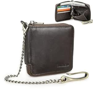 Buy Sam's Design Genuine Leather Mens Chain Wallets RFID Blocking Purse ...