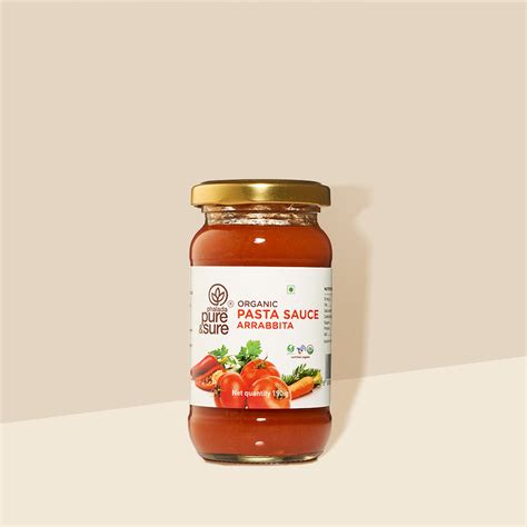 Pure & Sure Organic Arrabbiata Sauce 190g | Authentic Italian Flavor