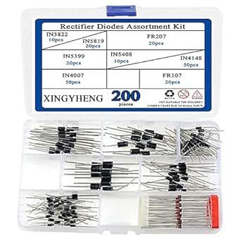 XLX Rectifier Diodes Assortment Kit 200PCS 8 Values 1N4148 1N4007 ...