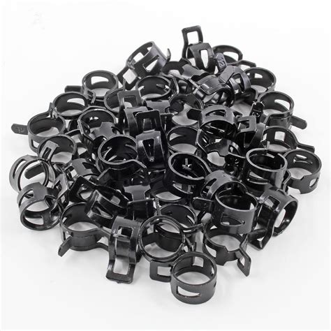 Bonsicoky 50Pcs 12mm Spring Band Type Action Hose Pipe Clamp, Manganese ...