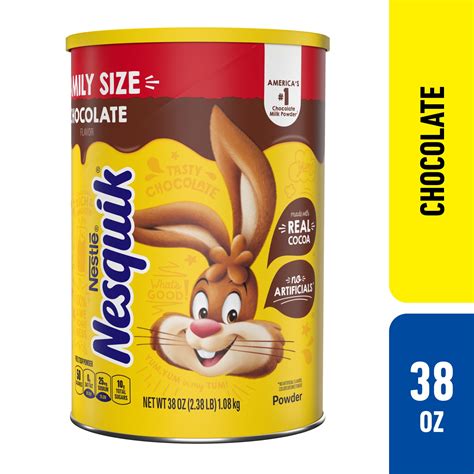 Nestle Nesquik Classic Cocoa Chocolate Milk Added Powder Drink Mix, 38 ...