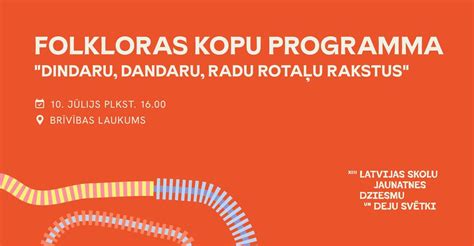 Folkloras kopu programma "Dindaru, dandaru, radu rotaļu rakstus ...