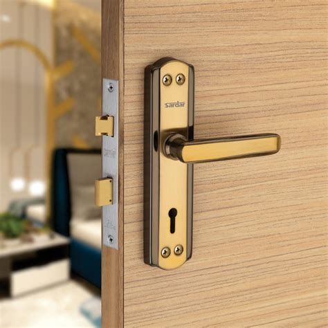 DOOR EYE Mortice Door Handle Set with Lock 3 Keys Lock, Bathroom ...