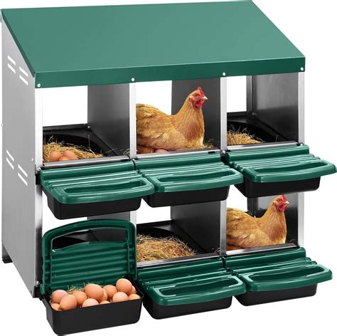 Pet Scene Chicken Hen Coop 2 Layer 6 Hole, Chicken Nesting Box Roll ...