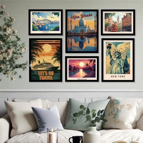 City View Art Prints Set of 6 with Frame for Home & Office Decor – Kotart