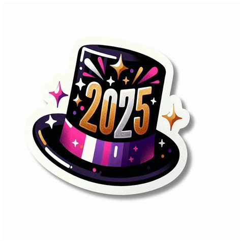 Download New Year, 2025, Top Hat. Royalty-Free Stock Illustration Image ...
