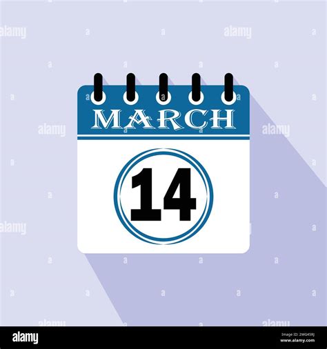 Icon calendar day - 14 March. 14th days of the month, vector ...