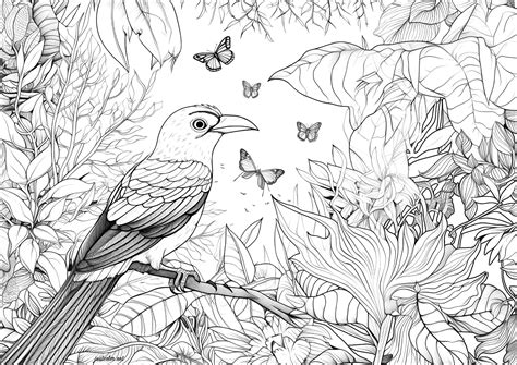 Coloring Pages Birds And Butterflies at Cynthia Forsman blog