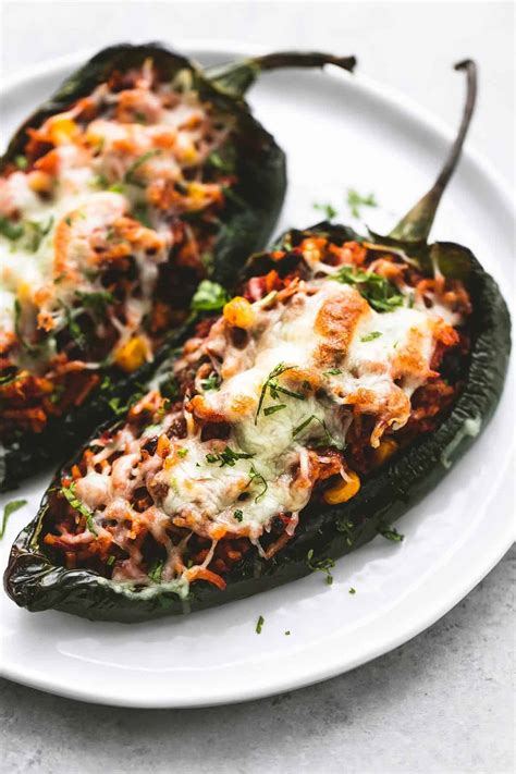 roasted stuffed poblano peppers recipe
