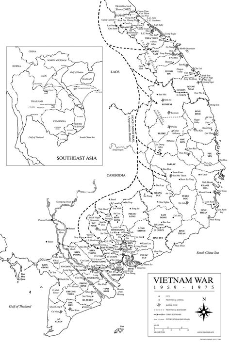 Vietnam War Map Cities