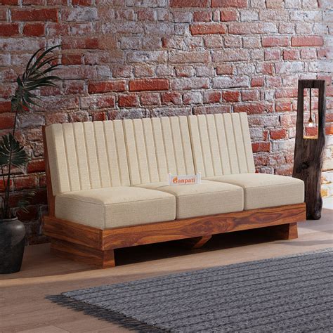 RONNY Solid Sheesham Wood 3 Seater Sofa - 3 Year Warranty (LUXE EDITIO ...