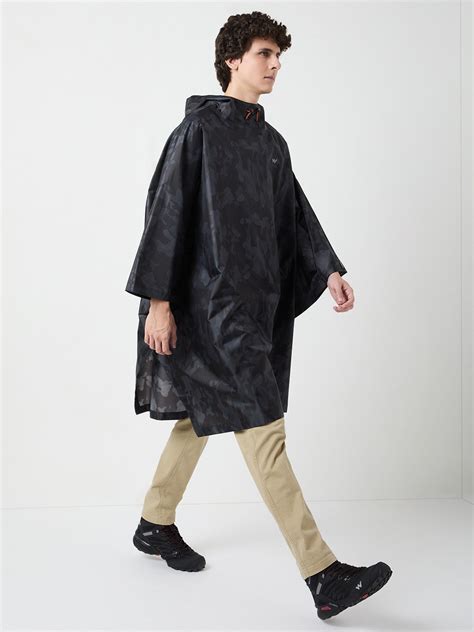 Buy Men HYPADRY Rain Poncho CAMO2 Brown Online | Wildcraft