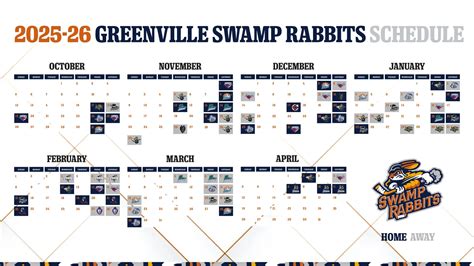 SWAMP RABBITS ANNOUNCE 2025-26 ECHL SCHEDULE - Howlings