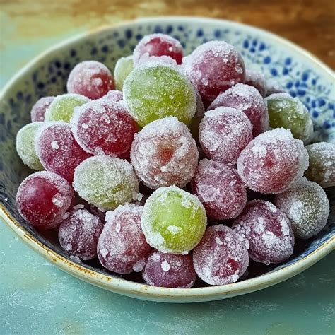 Healthy Sour Candied Frozen Grapes Recipe - Grandma Recipes
