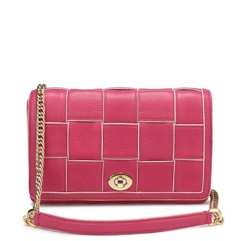 Small Wax Leather Sling - Magenta – Da Milano