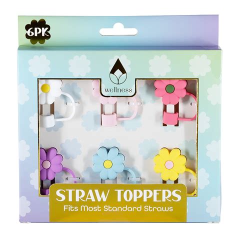 6-Pack Sunflower Straw Topper