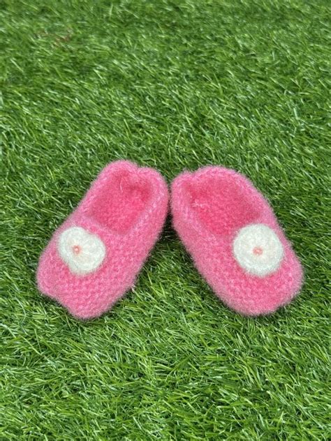 Faisal zari art Pink soft Wool booties Booties Price in India - Buy ...