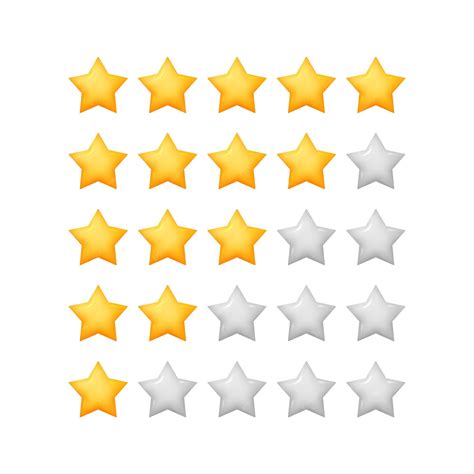 Ensemble de notation cinq étoiles | Vecteur Premium