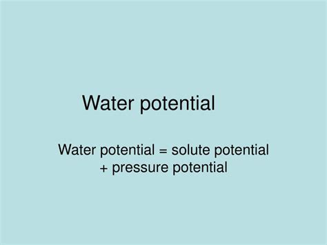 Image result for Water Potential Explained