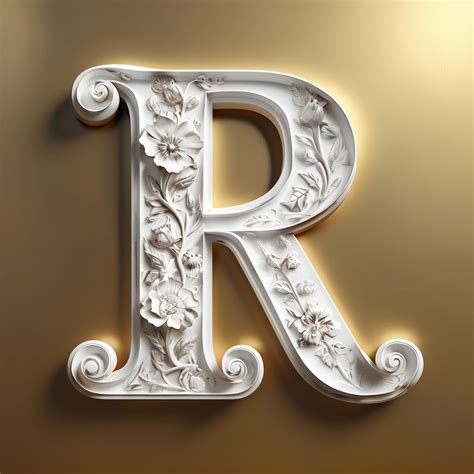 Vibrant 3D Uppercase Letter R Monogram Design - Playground