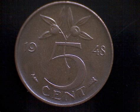 1948 NETHERLANDS FIVE CENT - For Sale, Buy Now Online - Item #342960