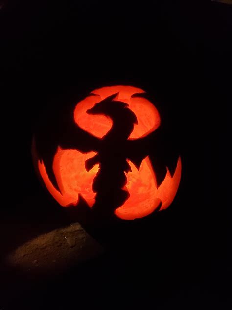 Easy Dragon Pumpkin Carving