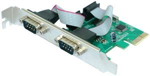 Mak World PCI Express Serial Card - 2 x RS232 (DB9) Serial Port for Win ...