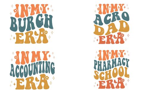 Premium Vector | In my burgh era in my acro dad era in my accounting ...