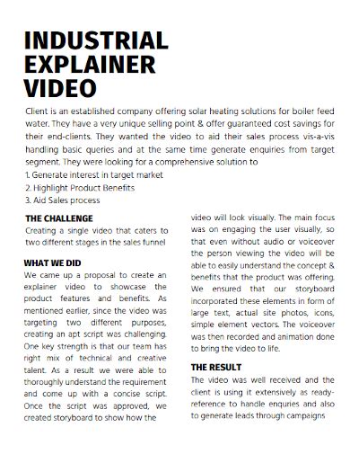 Image result for Explainer Video Proposal