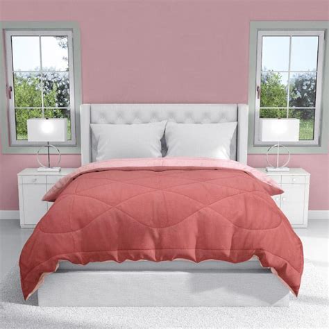 Buy Gleva Reversible Dual Color Glace Cotton Comforter (Terracotta ...