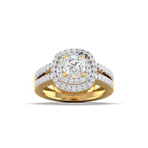 Buy 1 Carat Cushion Cut Diamond Engagement Ring from Ivana Jewels
